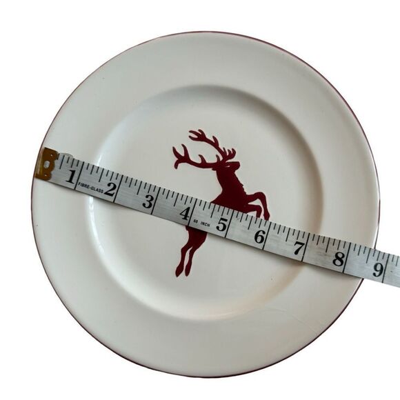 Bordeaux Wine Red Deer Gourmet Breakfast Plate 8 5/8” Gmundner Keramik Rare NWT - Picture 9 of 10
